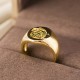 Signet Rings With Family Crest Gold or Silver Wax Seal Coat of Arms